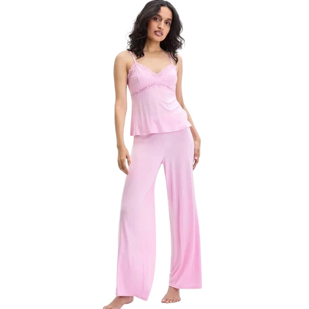 I.N.C. International Concepts Modal Lace Trim Pajama Lounge Set, Pink, XL, NWT